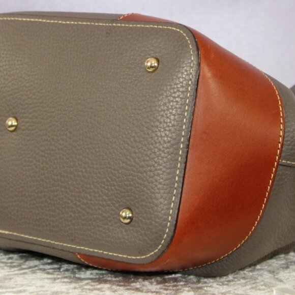 Dooney & Bourke Pebble Grain Satchel Tote Bag with Wallet & Wristlet Set – Taupe - Picture 5 of 16